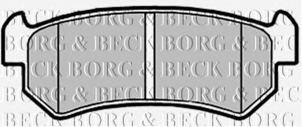 Комплект тормозных колодок, дисковый тормоз BORG & BECK BBP2146