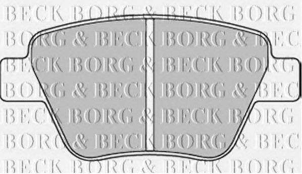 Комплект тормозных колодок, дисковый тормоз BORG & BECK BBP2242