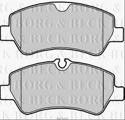 Комплект тормозных колодок, дисковый тормоз BORG & BECK BBP2409