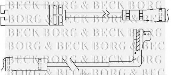 Сигнализатор, износ тормозных колодок BORG & BECK BWL3067