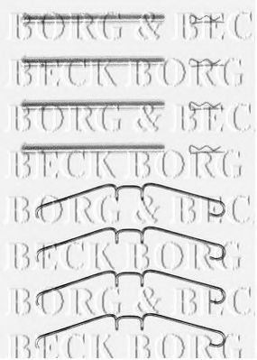 Комплектующие, колодки дискового тормоза BORG & BECK BBK1069