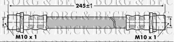 Тормозной шланг BORG & BECK BBH6827