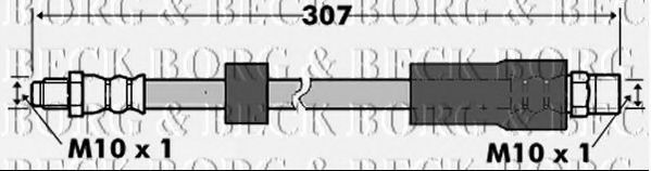 Тормозной шланг BORG & BECK BBH6928