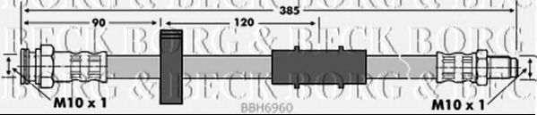 Тормозной шланг BORG & BECK BBH6960