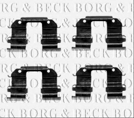 Комплектующие, колодки дискового тормоза BORG & BECK BBK1233