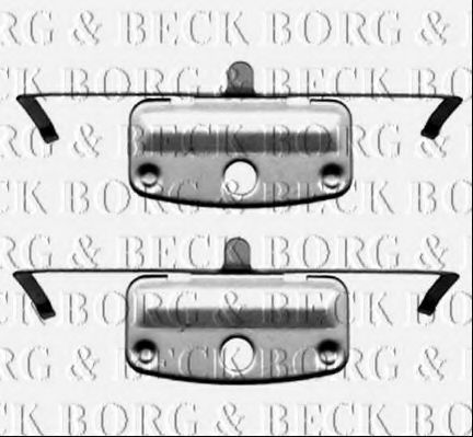 Комплектующие, колодки дискового тормоза BORG & BECK BBK1236