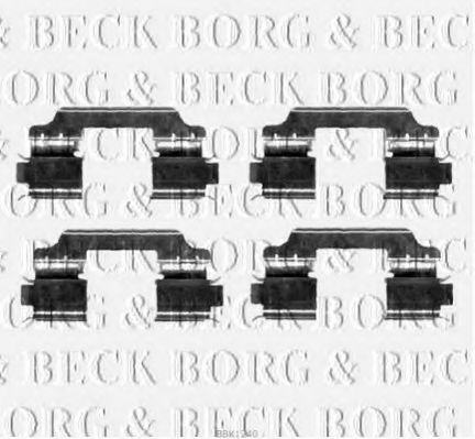 Комплектующие, колодки дискового тормоза BORG & BECK BBK1240