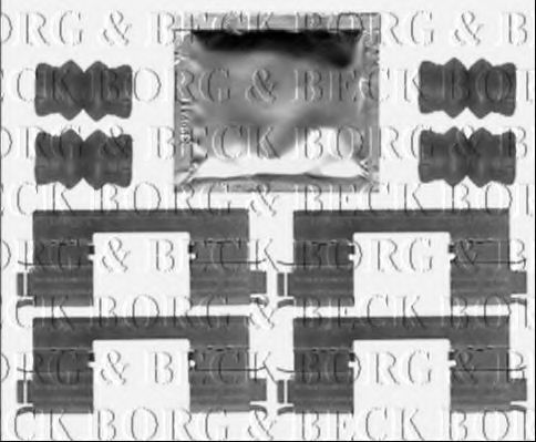 Комплектующие, колодки дискового тормоза BORG & BECK BBK1262
