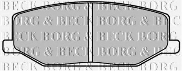 Комплект тормозных колодок, дисковый тормоз BORG & BECK BBP1524