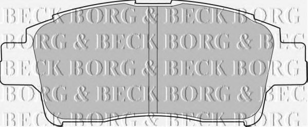 Комплект тормозных колодок, дисковый тормоз BORG & BECK BBP1681