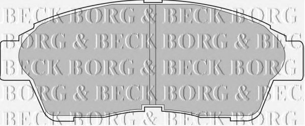 Комплект тормозных колодок, дисковый тормоз BORG & BECK BBP1683