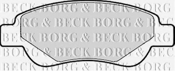 Комплект тормозных колодок, дисковый тормоз BORG & BECK BBP1967