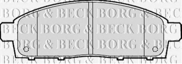 Комплект тормозных колодок, дисковый тормоз BORG & BECK BBP2054