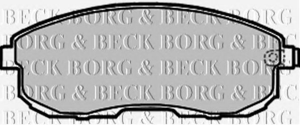 Комплект тормозных колодок, дисковый тормоз BORG & BECK BBP2206