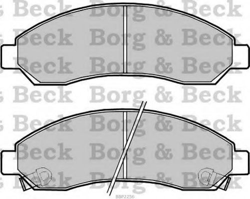 Комплект тормозных колодок, дисковый тормоз BORG & BECK BBP2256