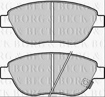 Комплект тормозных колодок, дисковый тормоз BORG & BECK BBP2404