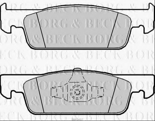 Комплект тормозных колодок, дисковый тормоз BORG & BECK BBP2407