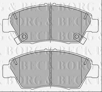Комплект тормозных колодок, дисковый тормоз BORG & BECK BBP2432