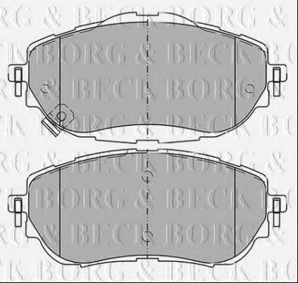 Комплект тормозных колодок, дисковый тормоз BORG & BECK BBP2441