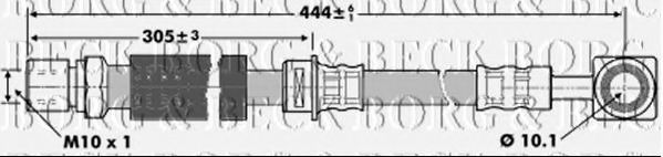 Тормозной шланг BORG & BECK BBH6845