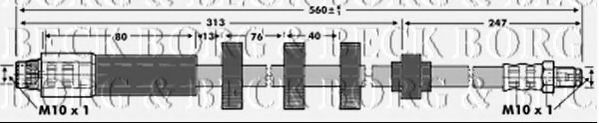Тормозной шланг BORG & BECK BBH6905