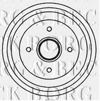 Тормозной барабан BORG & BECK BBR7201