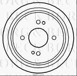 Тормозной барабан BORG & BECK BBR7241