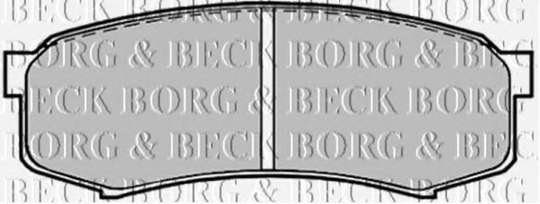 Комплект тормозных колодок, дисковый тормоз BORG & BECK BBP1514