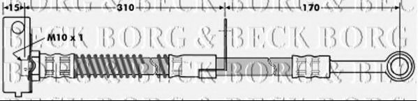 Тормозной шланг BORG & BECK BBH7041