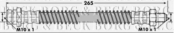 Тормозной шланг BORG & BECK BBH7054