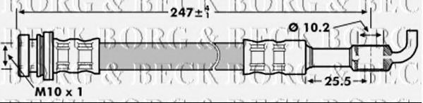 Тормозной шланг BORG & BECK BBH7128