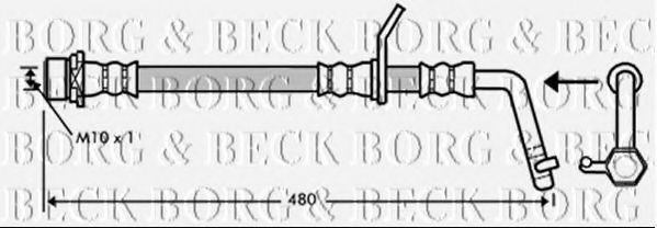 Тормозной шланг BORG & BECK BBH7348
