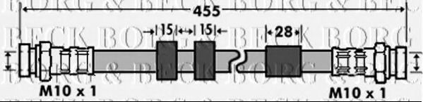 Тормозной шланг BORG & BECK BBH7432