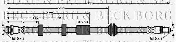 Тормозной шланг BORG & BECK BBH7589