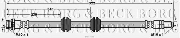 Тормозной шланг BORG & BECK BBH7599