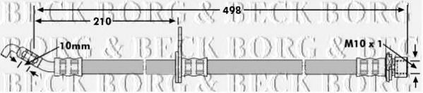 Тормозной шланг BORG & BECK BBH7633
