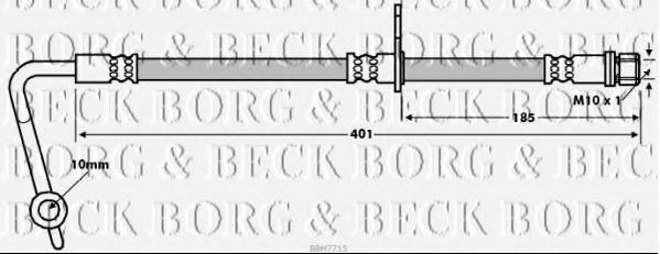 Тормозной шланг BORG & BECK BBH7715