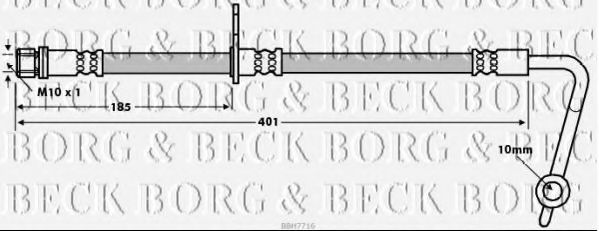 Тормозной шланг BORG & BECK BBH7716