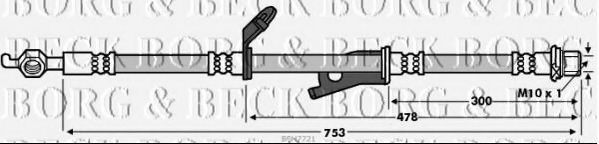 Тормозной шланг BORG & BECK BBH7721