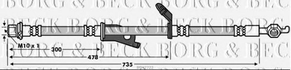 Тормозной шланг BORG & BECK BBH7722