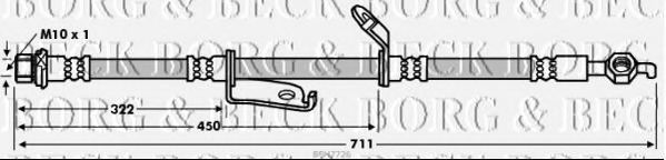 Тормозной шланг BORG & BECK BBH7726