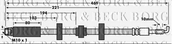 Тормозной шланг BORG & BECK BBH7850