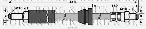 Тормозной шланг BORG & BECK BBH6138