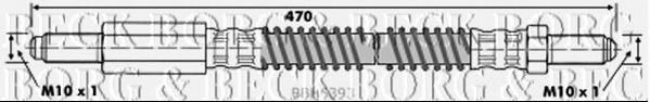 Тормозной шланг BORG & BECK BBH6393