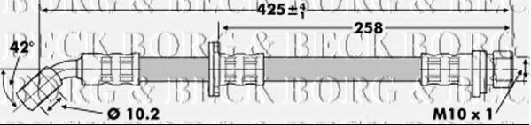 Тормозной шланг BORG & BECK BBH6743