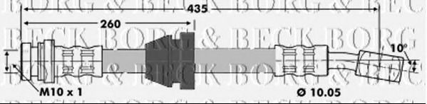 Тормозной шланг BORG & BECK BBH6771