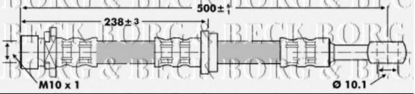 Тормозной шланг BORG & BECK BBH6786