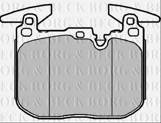 Комплект тормозных колодок, дисковый тормоз BORG & BECK BBP2377