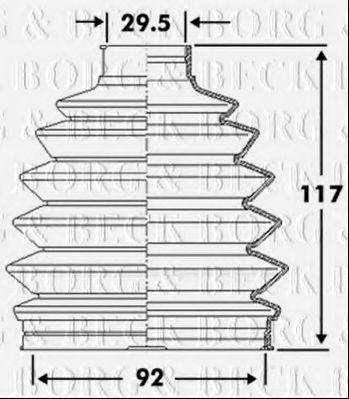 Пыльник, приводной вал BORG & BECK BCB6107