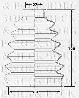 Пыльник, приводной вал BORG & BECK BCB6230